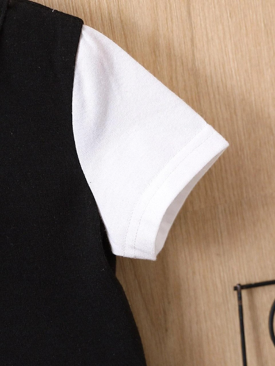 Black & White Cotton T-Shirt and Short 2-Piece Pair For Boys | Boys Outfit Clothing Set