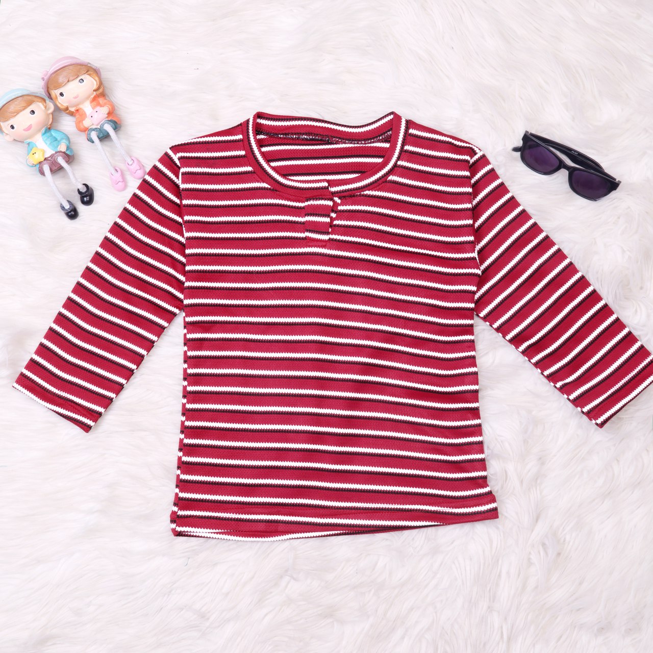 Shinydots Baby Boys Striped Red Full-Sleeve T-Shirt & Track Set – Stylish & Comfortable Kids Outfit