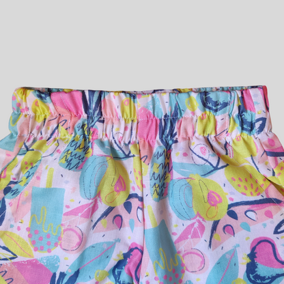 Fruit-Printed Cotton Co-Ord Set for Boys