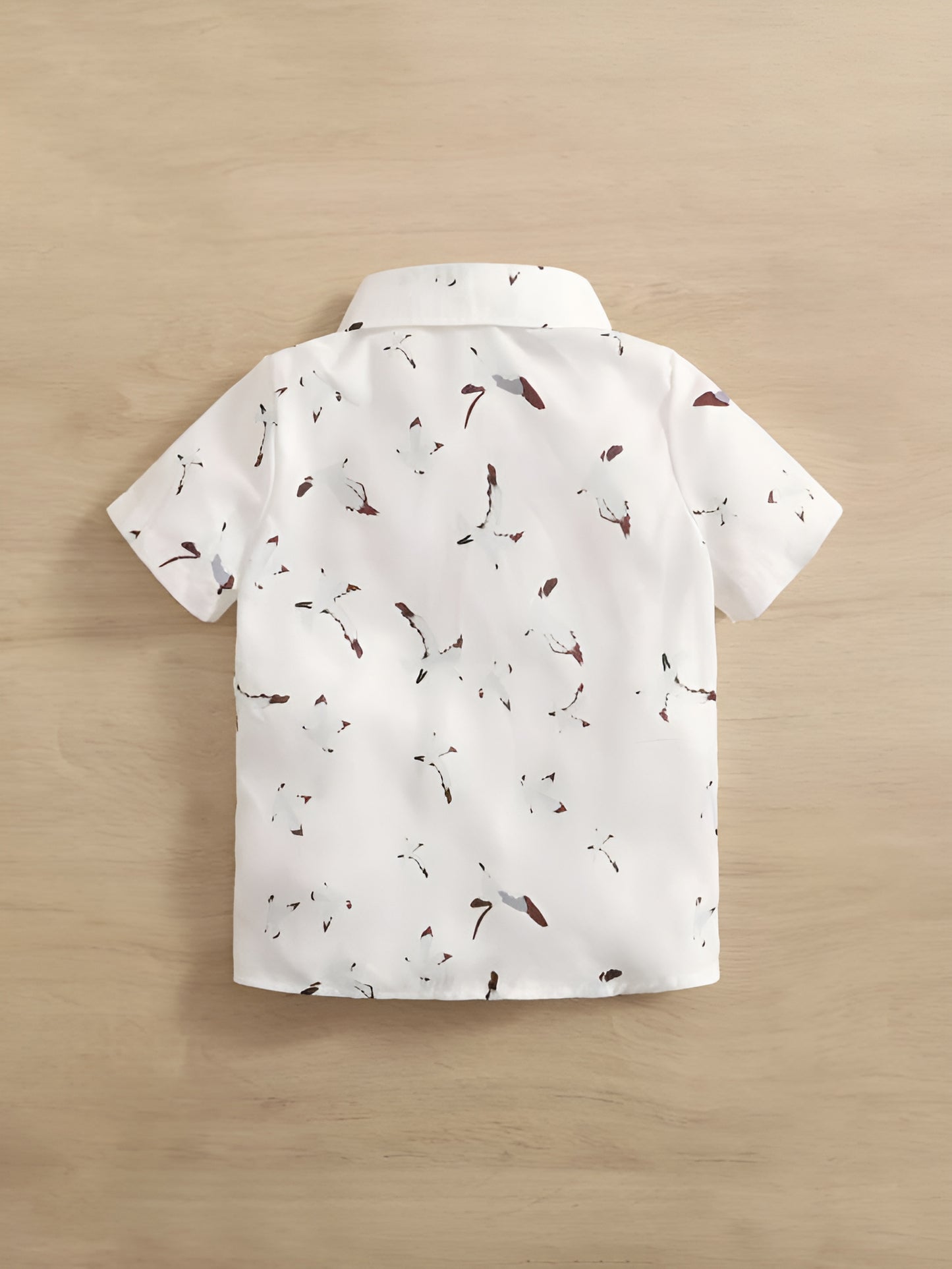 Trendy Party Wear White Printed Cotton Base Shirt For Baby Boys