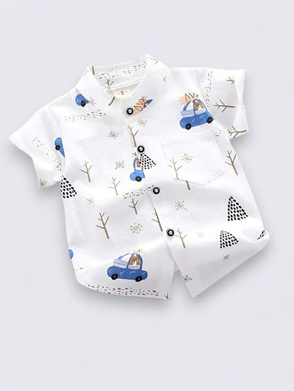 Pack of 3 Boys' Printed & Checked Shirts Combo– Fun, Fresh & Stylish | Shinydots