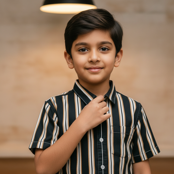 SHINYDOTS Kids Striped Cotton Shirt | Classic Casual Wear